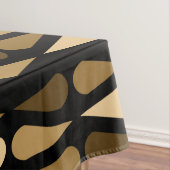 Retro Mitteljahrs Teardrops Black Brown Tischdecke (Beispiel)