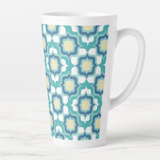 Retro Mittelmeer Blau Weiß Milchtasse (Rechts)