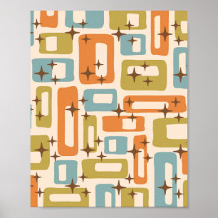 Retro-Mittelmoderne-Abstrakt Poster