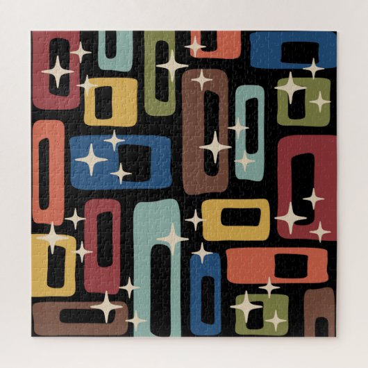 Retro-Mittelmoderne-Abstrakt Puzzle (Vertikal)