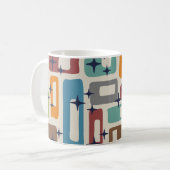 Retro-Mittelmoderne abstrakte Muster Kaffeetasse (Vorderseite Links)