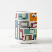 Retro-Mittelmoderne abstrakte Muster Kaffeetasse (Mittel)