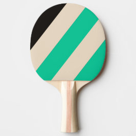 Retro Mitternacht Minze fette Streifen Tischtennis Schläger