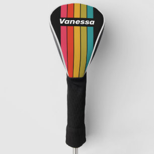 Retro Mitternachts-Regenbogen-Pin-Gestreift mit Na Golf Headcover
