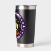 Retro-Mitternachtssnack-Patrouille Halloween  Thermobecher (Links)