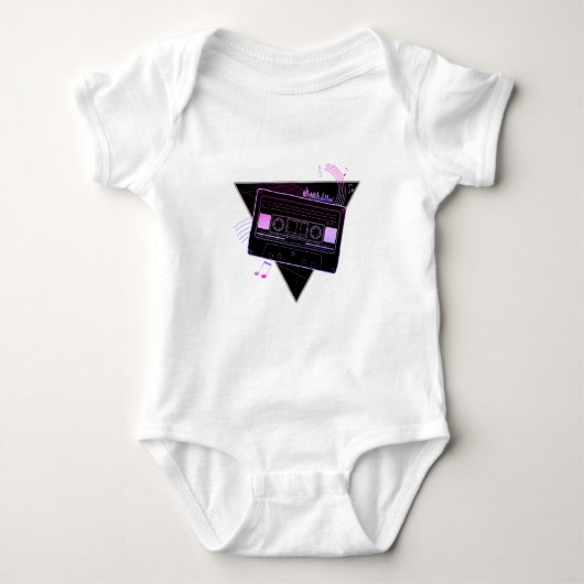 Retro Mix Baby Strampler (Vorderseite)