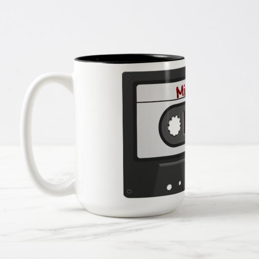 Retro Mix Tape Coffee Tasse der 80er Jahre (Links)