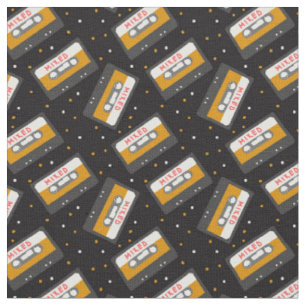 Retro-Mix-Tape-Wiederholungsmuster Stoff