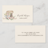 Retro Mixer Blume Bakery Business Card Visitenkarte (Vorne/Hinten)