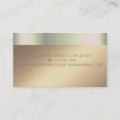 Retro Mixer Blume, Imitate Gold Streifen Visitenkarte (Rückseite)