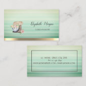 Retro Mixer Blume Stripe Ombre Bäckerei Visitenkarte (Vorne/Hinten)