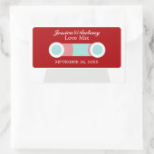 Retro-Mixtape-Gastgeschenk Hochzeit Rechteckiger Aufkleber (Tasche)