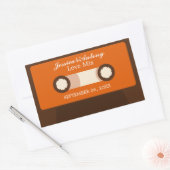 Retro-Mixtape-Gastgeschenk Hochzeit Rechteckiger Aufkleber (Umschlag)