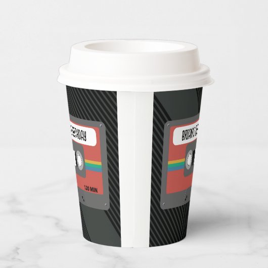 Retro Mixtape Geburtstagspartei Pappbecher (Rechts)