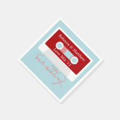 Retro-Mixtape-Hochzeit Serviette (Ecke)