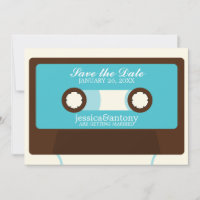 Retro-Mixtape-Hochzeit Terminankündigung