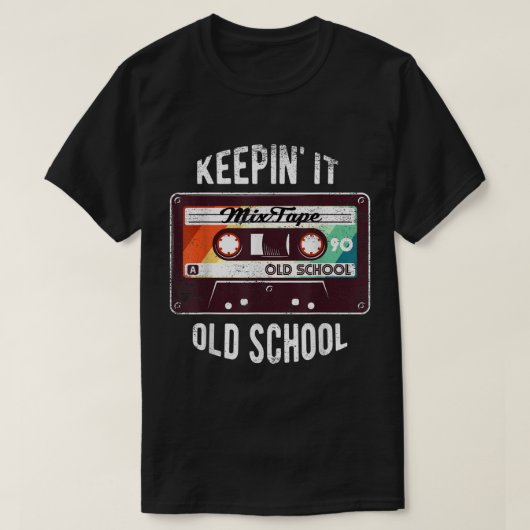 Retro-Mixtape 'Keepin' It Old School' T-Shirt (Design vorne)