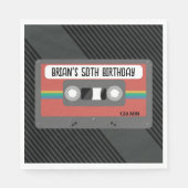 Retro-Mixtape-Party Serviette (Vorderseite)