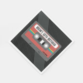 Retro-Mixtape-Party Serviette (Ecke)