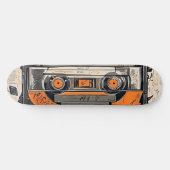 Retro Mixtape Skateboard Kunst für einen stilvolle (Horizontal)