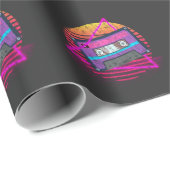 Retro Mixtape Vaporwave Music Sunset Tape Geschenkpapier (Rolleneckpunkt)