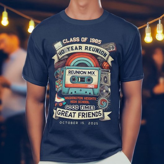 Retro Mixtape Vintag High School Wiedersehen T-Shirt