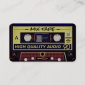 Retro-Mixtape Visitenkarte Telefonnummerkarte (Vorderseite)