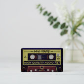 Retro-Mixtape Visitenkarte Telefonnummerkarte (Stehend Vorderseite)