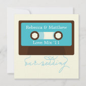 Retro Mixtape Wedding Einladung (Vorderseite)