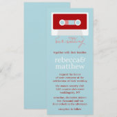 Retro Mixtape Wedding Einladung (Vorne/Hinten)