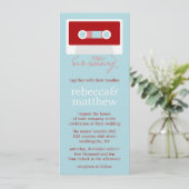 Retro Mixtape Wedding Einladung (Stehend Vorderseite)