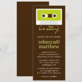 Retro Mixtape Wedding Einladung (Vorne/Hinten)