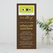 Retro Mixtape Wedding Einladung (Stehend Vorderseite)