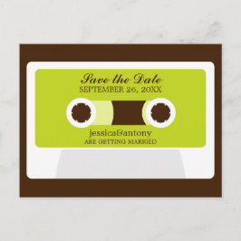 Retro Mixtape Wedding Save the Date Ankündigungspostkarte