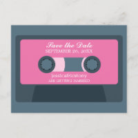 Retro Mixtape Wedding Save the Date