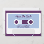 Retro Mixtape Wedding Save the Date Einladung (Vorderseite)