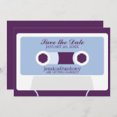 Retro Mixtape Wedding Save the Date Einladung (Vorne/Hinten)