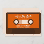 Retro Mixtape Wedding Save the Date Einladung (Vorne/Hinten)