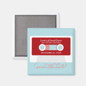 Retro Mixtape Wedding Save the Date Magnet (Vorderseite/Rückseite)