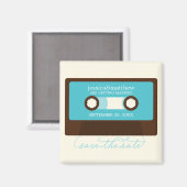 Retro Mixtape Wedding Save the Date Magnet (Vorderseite/Rückseite)