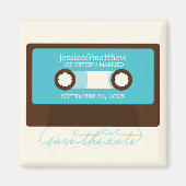 Retro Mixtape Wedding Save the Date Magnet (Vorne)
