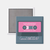 Retro Mixtape Wedding Save the Date Magnet (Vorderseite/Rückseite)