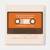 Retro Mixtape Wedding Save the Date Magnet (Vorne)