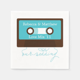 Retro Mixtape Wedding Serviette