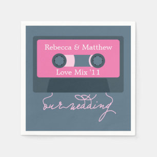 Retro Mixtape Wedding Serviette