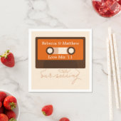 Retro Mixtape Wedding Serviette (Beispiel)