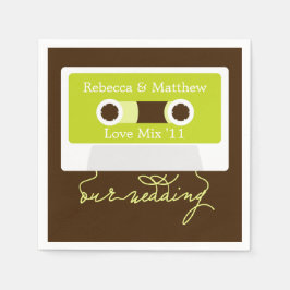 Retro Mixtape Wedding Serviette