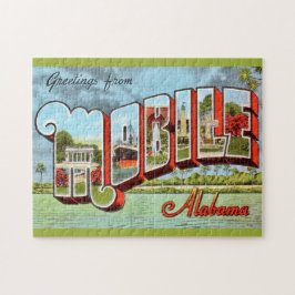 Retro-Mobil Alabama-Postkarte Puzzle