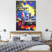 Retro, mobil, Auto, Vintag, Leinwanddruck (Insitu (Schlafzimmer))