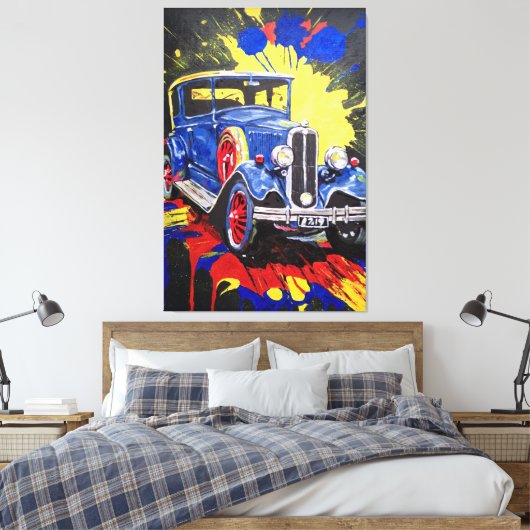 Retro, mobil, Auto, Vintag, Leinwanddruck (Insitu (Schlafzimmer))